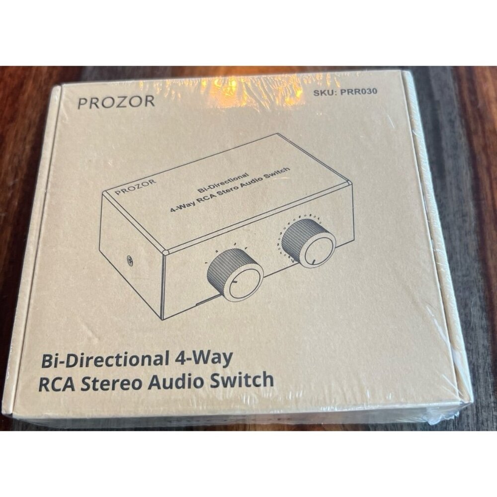 PROZOR Bi-Directional 4-Way RCA Stereo Audio Switch